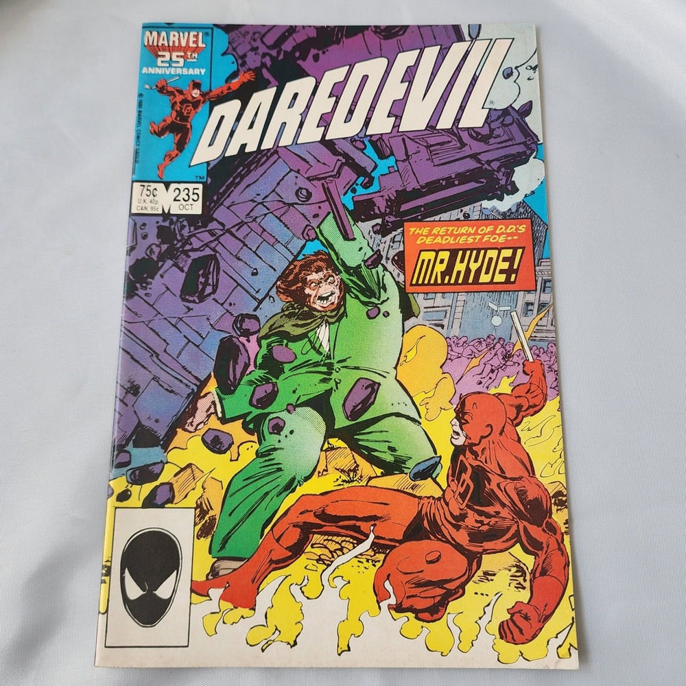 Daredevil #235 Comic Book Marvel 25th Anniversary Return of Mr. Hyde October FN